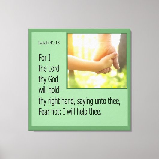 Isaiah 41:13 canvas afdruk (Voorkant)