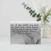 Isaiah 41:13 FEAR NIET - IK ZAL ZE HELPEN Briefkaart (Staand voorkant)