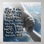 ISAIAH 41:13 FEAR NOT - GOD HOUDT UW HAND POSTER (Voorkant)