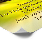 Isaiah 41:13 Ik hou je bij je rechterhand. Bijbel Poster (Hoek)