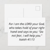 Isaiah 41:13 Krachtige bijbelafdrukken Briefkaart (Voorkant / Achterkant)