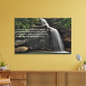 Isaiah 41:18 Waterfall Canvas Afdruk (Insitu (Woonkamer))