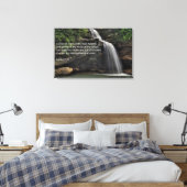 Isaiah 41:18 Waterfall Canvas Afdruk (Insitu (Slaapkamer))