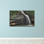 Isaiah 41:18 Waterfall Canvas Afdruk (Insitu (Houten vloer))