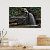 Isaiah 41:18 Waterfall Poster (Keuken)