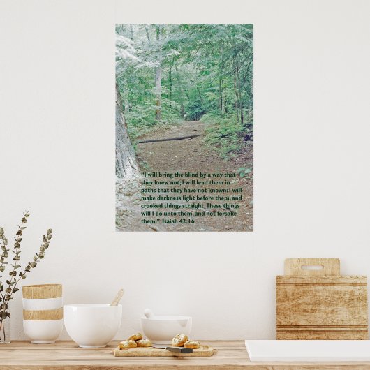 Isaiah 42:16 Wilde weg Poster (Keuken)