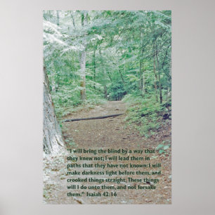 Isaiah 42:16 Wilde weg Poster