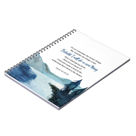 Isaiah 43:18-19 notitieboek (Linkerzijde)