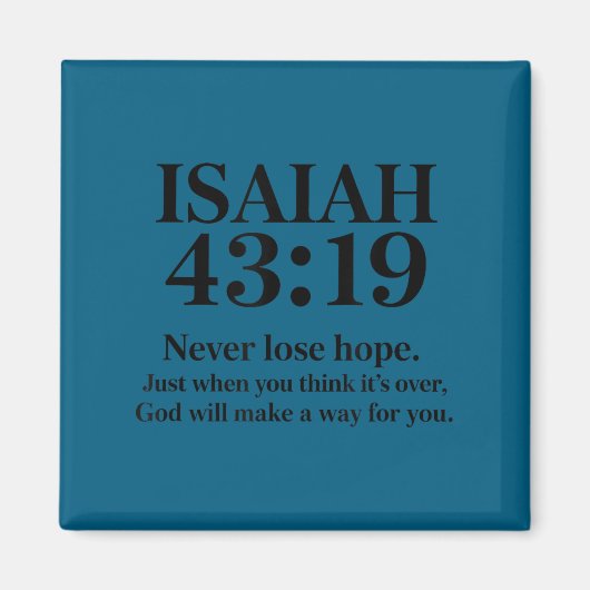 Isaiah 43_19 Bible Verse Christian Saying Magneet (Voorkant)
