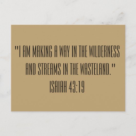 Isaiah 43:19 BijbellenPassage Print Briefkaart (Voorkant)