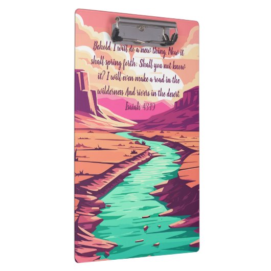 Isaiah 43:19 Clipboard River Desert  Klembord (Rechts)
