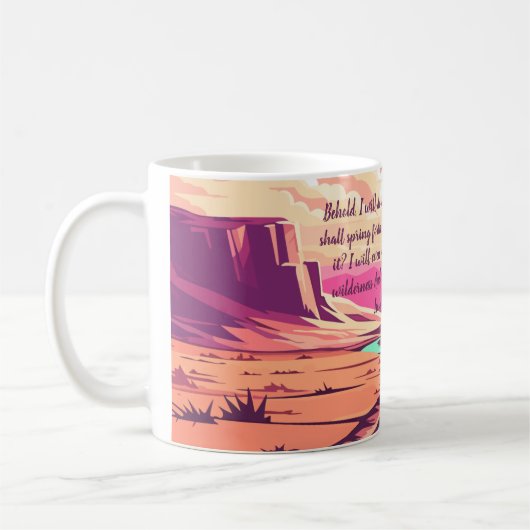 Isaiah 43:19 Coffee Mug River Desert Koffiemok (Links)