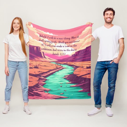 Isaiah 43:19 Fleece Blanket River Desert (In situ)