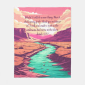 Isaiah 43:19 Fleece Blanket River Desert (Voorkant)