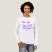 Isaiah 43:1 Fear not I have Redeemed Purple Text Tri-Blend Shirt (Voorkant)