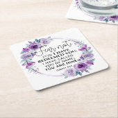 Isaiah 43:1 Fear not I have Redeemed you Floral Kartonnen Onderzetters (Schuin)