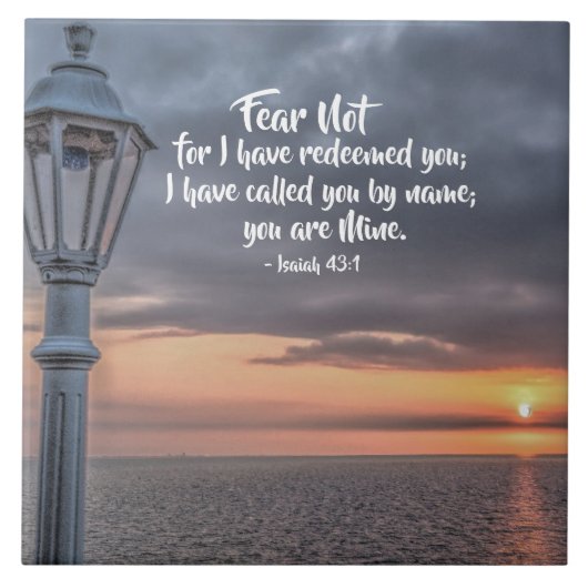 Isaiah 43"1 Ik heb je gebeld met naam en toenaam. Tegeltje (Voorkant)