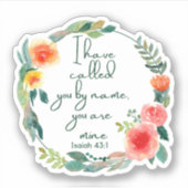 Isaiah 43:1 sticker (Voorkant)