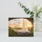 Isaiah 43:2 Als je door diepe wateren gaat Briefkaart (Staand voorkant)