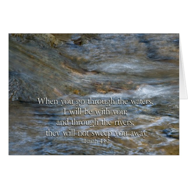 Isaiah 43:2 Als je door water gaat (Voorkant Horizontaal)