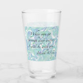 Isaiah 43:2 Als je gaat... Glass Cup Glas (Achterkant)