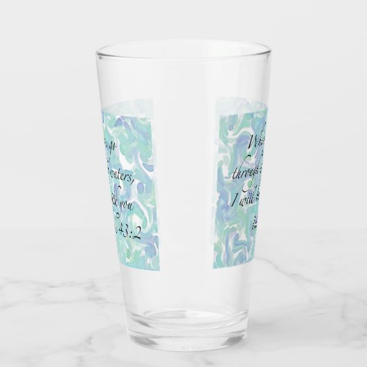 Isaiah 43:2 Als je gaat... Glass Cup Glas (Links)