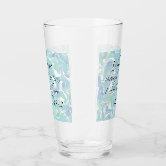 Isaiah 43:2 Als je gaat... Glass Cup Glas (Rechts)