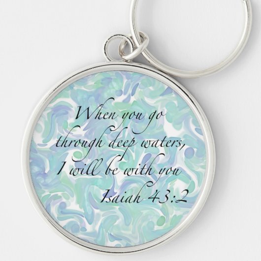 Isaiah 43:2 Als je gaat, Sleutelhanger (Voorkant)