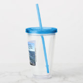 Isaiah 43:2 ik zal met je foto van de oceaan zijn acryl drinkbeker (Links)