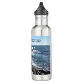 Isaiah 43:2 ik zal met je foto van de oceaan zijn waterfles (Rechts)