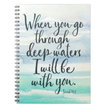 Isaiah 43:2-inch bijbellaptop met Waterverf van di