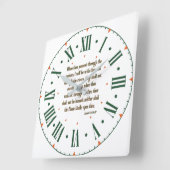 Isaiah 43:2 KJV Bible Verse Roman Numeral Vierkante Klok (Hoek)