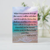 Isaiah 43:2 KJV Bijbel Verse Pic Flat Greeting Kaart (Staand voorkant)