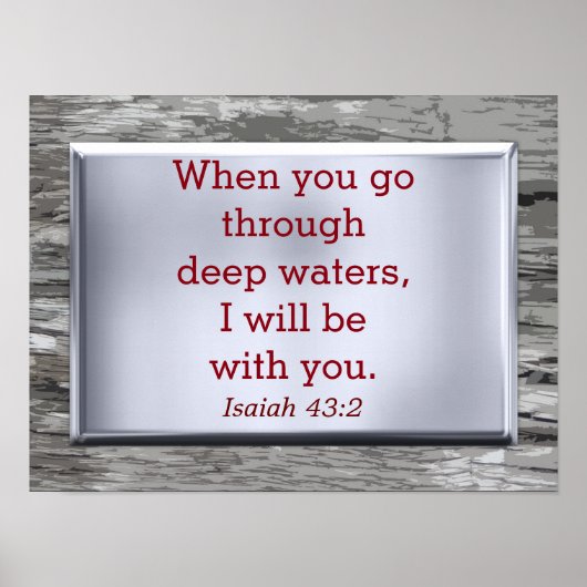 Isaiah 43:2 - kunstdruk poster (Voorkant)