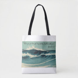 Isaiah 43:2 tote bag