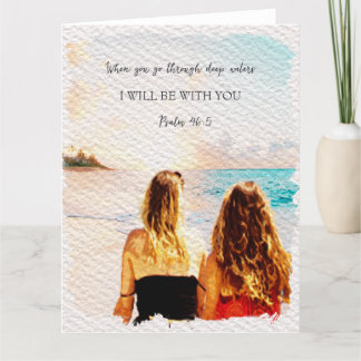 Isaiah 43 2 Waterverf Moeder Zee Uitzicht Bedankkaart