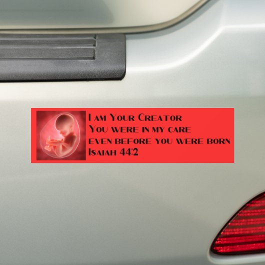 Isaiah 44:2 Pro Life Bumpersticker (Op auto)