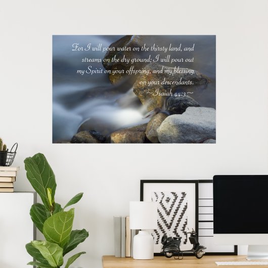 Isaiah 44:3 Poster (Thuiskantoor)