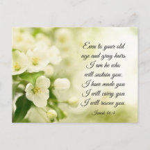 Isaiah 46:4 Ik ben Hij die je bloemen zal onderhou