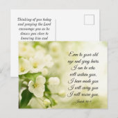 Isaiah 46:4 Ik ben Hij die je bloemen zal onderhou Briefkaart (Voorkant / Achterkant)