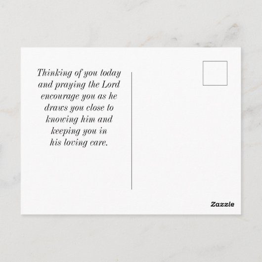 Isaiah 46:4 Ik ben Hij die je bloemen zal onderhou Briefkaart (Achterkant)