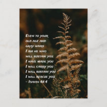 Isaiah 46:4 Ik ben Hij die je Briefkaart zal onder