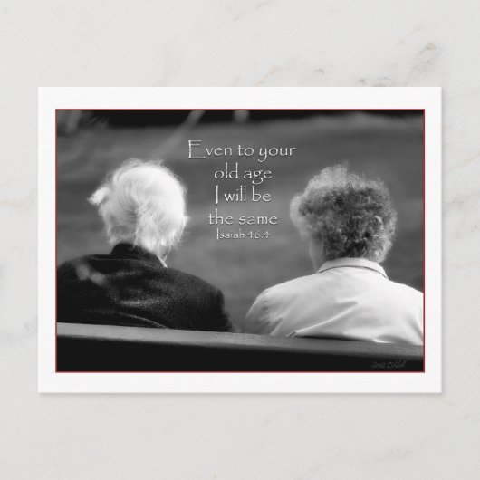 Isaiah 46:4 Zelfs op je oude leeftijd ben ik hetze Briefkaart (Voorkant)