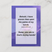 Isaiah 49:16 Behold, ik heb je gegraven op de Informatiekaartje (Voorkant)