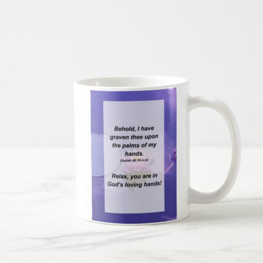 Isaiah 49:16 Behold, ik heb je gegraven op de Koffiemok (Rechts)