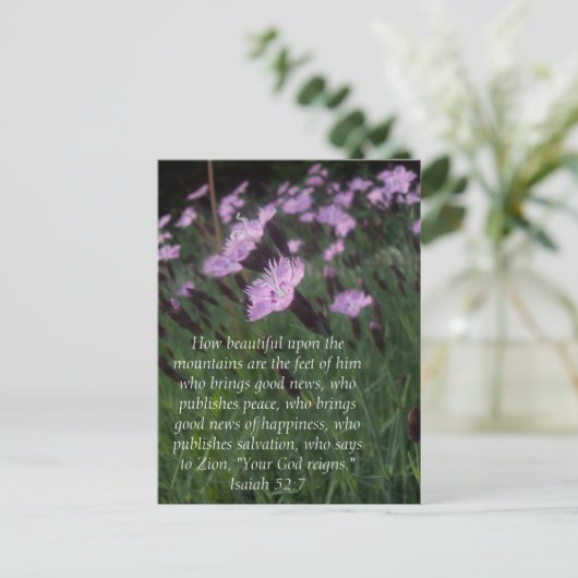 Isaiah 52:7 briefkaart (Staand voorkant)