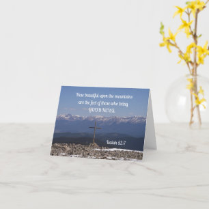 Isaiah 52:7 Hoe mooi op de bergen zijn de Kaart