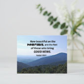 Isaiah 52:7 Hoe mooi zijn de bergen? Briefkaart (Staand voorkant)