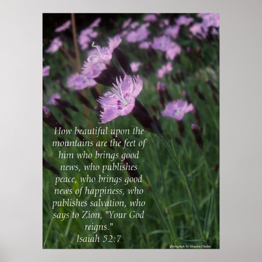 Isaiah 52:7 poster (Voorkant)