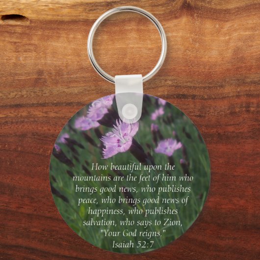 Isaiah 52:7 sleutelhanger (Voorkant)